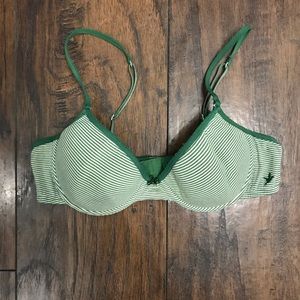 American Eagle Aerie Green Striped Bra 34B